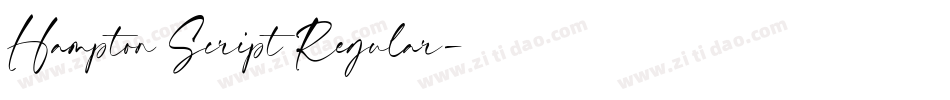 Hampton Script Regular字体转换
